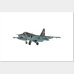 Su-25 Russian Jet Aircraft Posters and Art